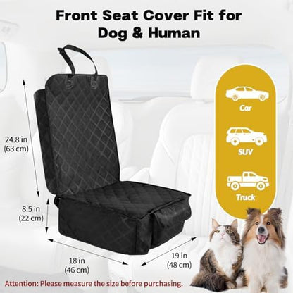 2-Pack Waterproof Front Seat Cover for Dogs with Side Flaps - Image 2