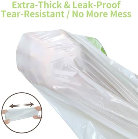 Thickened Extra Large Cat Litter Box Liners 37" x 17", 20 Count Kitty Waste Bags with Drawstring – Heavy Duty Tear-Resistant Waterproof Pre-Separated Cat Litter Pan Liners for Easy Cleanup - Image 4