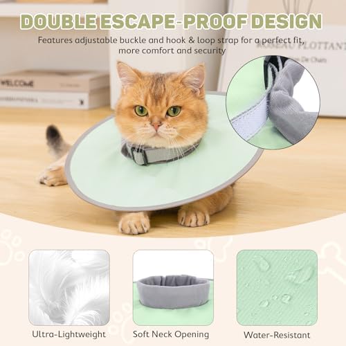 Avont Lightweight Waterproof Foldable Cone, Soft E-Collar - L Green - Image 5