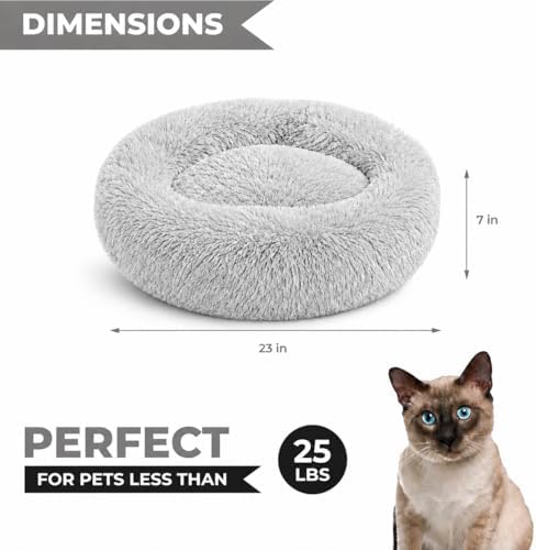 Whiskers & Friends Cat Beds for Indoor Cats & Small Dog, Fluffy Cat Bed - Image 2