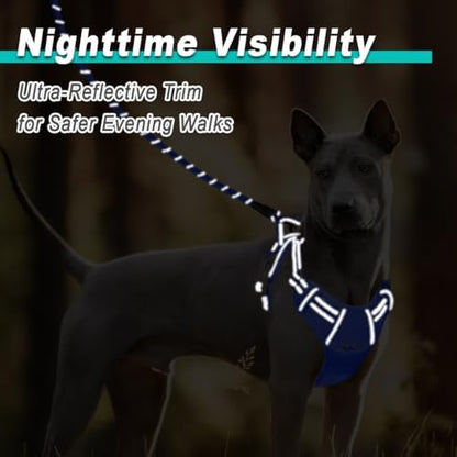BARKBAY Dog Harness for Large Dog No Pull Mesh 2 Clips Dog Vest - Image 5