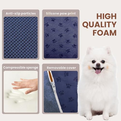 Dog Stairs for Small Dogs, High Density Foam Dog Steps, Extra Wide Non-Slip Pet Ramp for High Beds Or Couch, Soft Doggie Ladder for Dogs Injured, Older Pets, Small Cats - Image 3