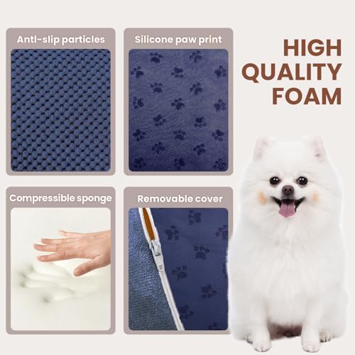Dog Stairs for Small Dogs, 3 Tiers High Density Foam Dog Ramp, Extra Wide Non-Slip Pet Steps for High Beds Or Couch, Soft Foam Doggie Ladder for Dogs Injured, Older Pets, Small Cats - Image 7
