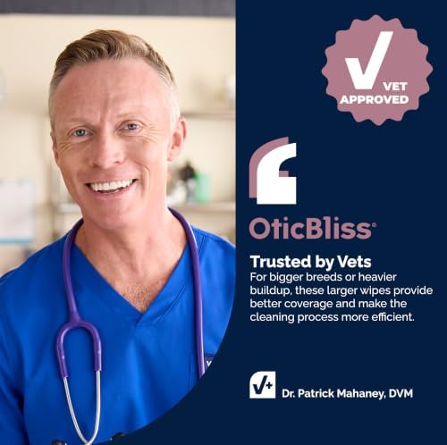 Vetnique Oticbliss XL Cat & Dog Ear Wipes, Ear Cleaner for Wax, Dirt & Odor - Image 6