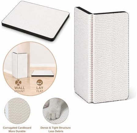 Cat Scratcher Pads, Foldable Cardboard for Corner Walls for Indoor Cats - Image 4