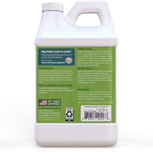 Oatmeal Shampoo for Dogs - Helps Dry Coats & Itchy Sensitive Skin, 64 oz - Image 7