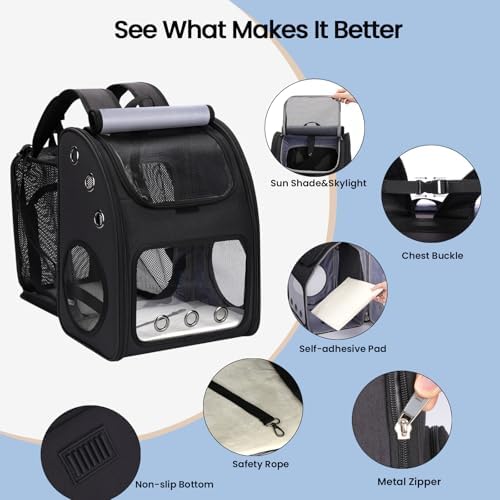 Expandable Cat Backpack Carrier for Small Cats & Pets Up to 18 lbs - Image 3
