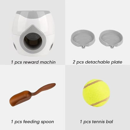 Latest Automatic Dog Ball Launcher Tennis Ball Reward Machine for Small Medium Large Dogs Indoor Outdoor Training Automatic Feede for Interactive Dog Training, pet Play and Feeding Machine