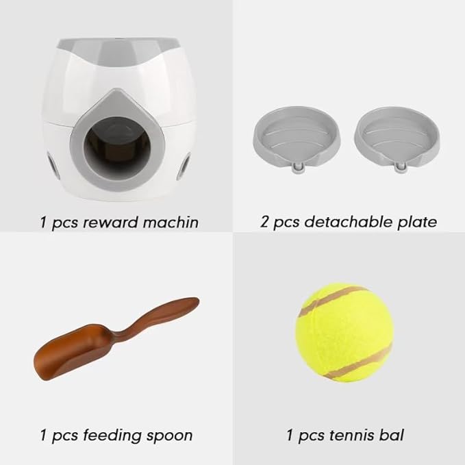 Latest Automatic Dog Ball Launcher Tennis Ball Reward Machine for Small Medium Large Dogs Indoor Outdoor Training Automatic Feede for Interactive Dog Training, pet Play and Feeding Machine