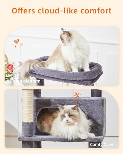 Taoqimiao Cat Tree, 49In Cat Tower for Indoor Cats Large Adult - Image 6