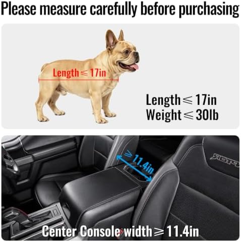 MAXFUT Center Console Dog Car Seat for Small Dogs,Fit for Full Size Truck - Image 4