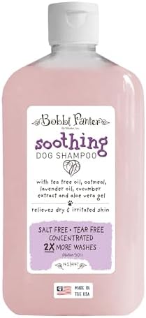 Bobbi Panter Soothing Dog Shampoo Tea Tree, Lavender, Cucumber & Oat Protein – Natural Formula for Sensitive Skin & Irritation Relief, Tear-Free, 30:1 Concentrate, Made in USA, 14 oz by Arkwright