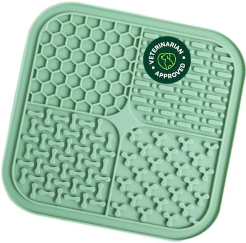 Reggie Silicone Lick Mat for Dogs | Anxiety Relief Slow Feeder, Treat Dispenser. Extends Mealtime for Fast Eaters | Dog Licking Mat w/Non-Slip Design with Suction Cups - BPA-Free Freezer Safe by ReggiePet