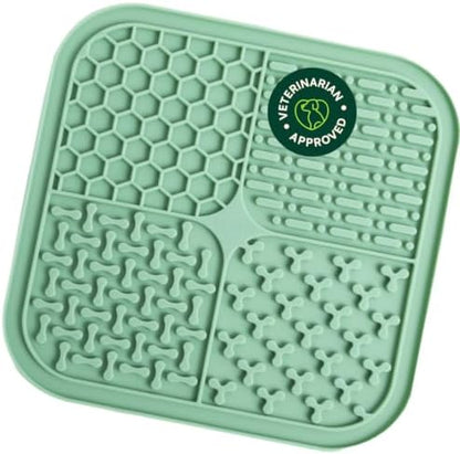 Reggie Silicone Lick Mat for Dogs | Anxiety Relief Slow Feeder, Treat Dispenser. Extends Mealtime for Fast Eaters | Dog Licking Mat w/Non-Slip Design with Suction Cups - BPA-Free Freezer Safe by ReggiePet