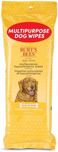 Burts Bees for Pets Honey Multipurpose Dog Grooming Wipes, 50 Count by BurtsBeesforPets
