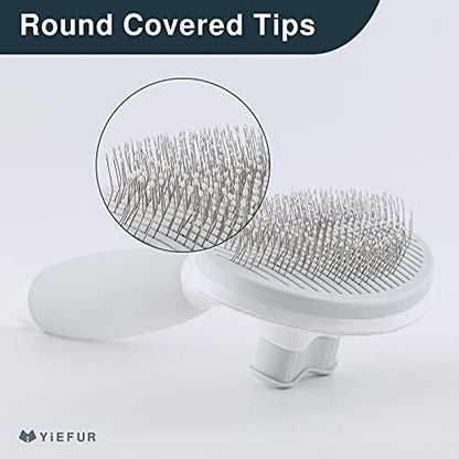 Cat Brush for Shedding, Self Cleaning Brush for Long & Short Hair Cats - Image 3