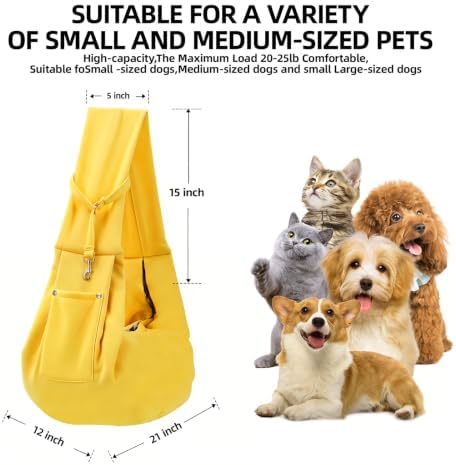 ARZQUT Dog and Cats Carrier Sling, Small Pet Carrier with Storage Pocket - Image 5