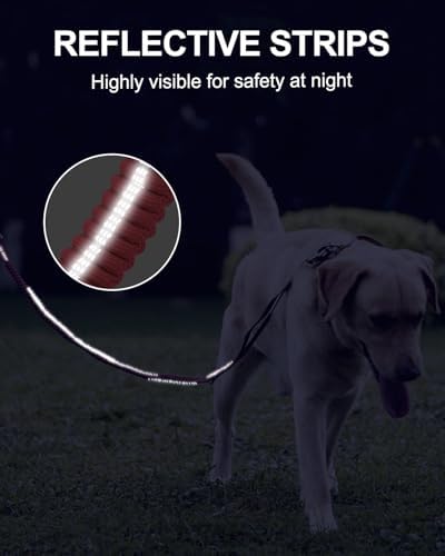 Joytale Tactical Bungee Dog Leash, Shock Absorbing No Pull, Hot Pink - Image 6