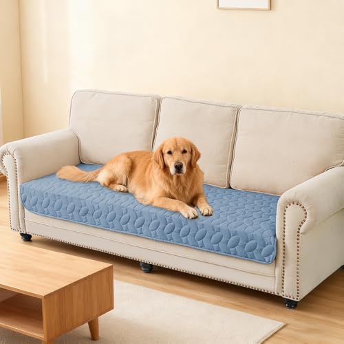 Ameritex Pet Bed Cover Dog Bed Blanket for Sofa and Furniture Waterproof New Pattern Design (40x50 Inch, Light Blue) - Image 6