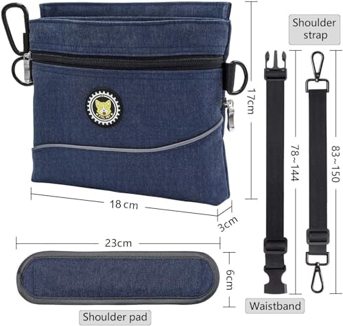 Viklluyr Dog Treat Pouch Bag with Magnetic Closure, Dog Food Carrier with Removable Inner Pocket, Perfect Dog Training Bag for Agility Training - Including Carabiner - Image 7