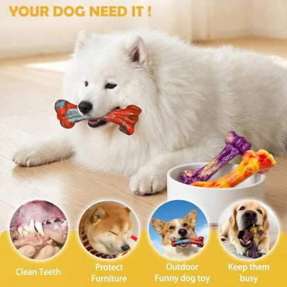 3-Pack Dog Chew Toys for Aggressive Chewers, Medium Large Breed - Image 2