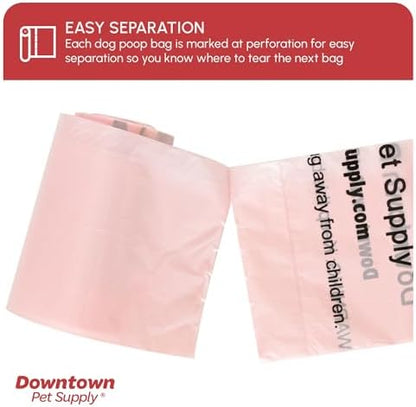 Downtown Pet Supply Scented Poop Bags for Dogs with Dispenser, 180 Count - Leak-Proof Dog Waste Bags and Bone-Shaped Dog Poop Bags Holder for Leash - Lavender Scented, 12.5" x 8.5" - Image 5