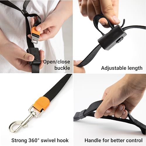 SVD.PET 4-in-1 Hands Free Dog Leash, Versatile Crossbody/Waist Dog Leash with Easy Release Buckle, Easy Adjust to Fit Your Body and Waist for Walking, and Running Your Doggy (Navy Blue) - Image 4