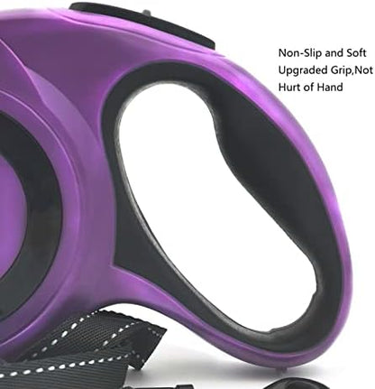 Heavy Duty Retractable Dog Leash 26ft,Pet Long Walking Leashes Leads for Small Medium Large Dogs Doggie Up to 110lbs (Purple) - Image 6