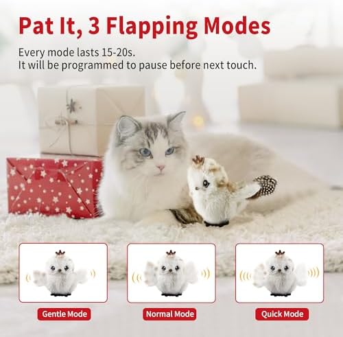 Gigwi Flappy Bird Cat Toy, USB-Charged Squeaky Catnip Toy for Indoor Cats - Image 4