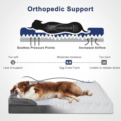 FURTIME Orthopedic Small Dog Bed, Supportive Waterproof Pet Bed - Image 2