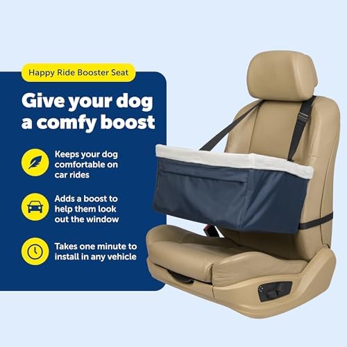 PetSafe Happy Ride Dog Booster Seat, Navy Blue, Up to 25 Lb - Image 4
