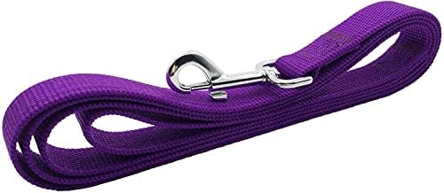 TAIAN 4FT/5FT/6FT Strong Dog Leash, Nylon Dog Leashes for Small Medium Large Dogs (3/4 in x 5 ft, Purple) - Image 3