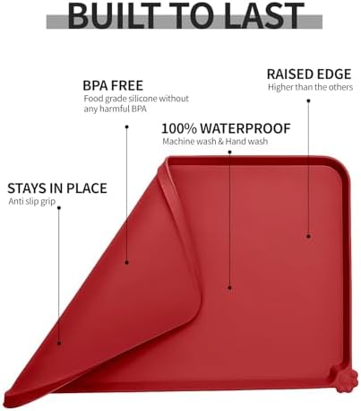 Reopet Silicone Pet Feeding Mat - Waterproof & Non-Slip Dog Cat Placemat - Image 5