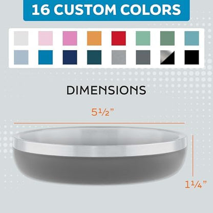 Master Pet Supply Stainless Steel Cat Bowls 9 oz Heavy Duty Graphite - Image 5