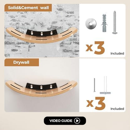 Cat Wall Shelves for Cat Wall Steps, Perch, Ladder, Wooden Floating Modern Mounted Space Saving Furniture with Scratching Cushion Removal Cover for Climbing, Jumping and Sleeping (Perch) - Image 6