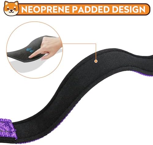 Reflective Dog Collar, Adjustable Soft Neoprene Padded,Purple,XL - Image 4