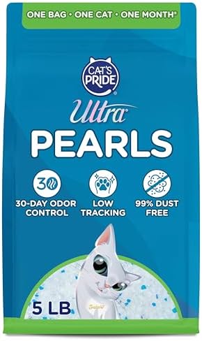 Ultra Pearls Cat Litter - 99.9% Dust Free, Low Tracking, Soft on Paws, Fragrance Free - 5 Lbs. by ULTRA