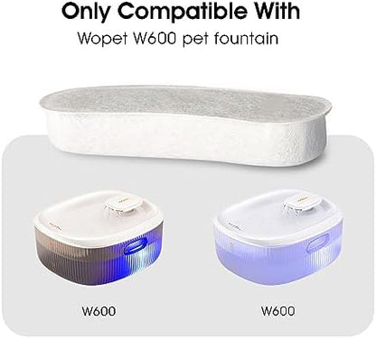 Dog Fountains by WOPET, 4 Pcs Pet Water Fountain Filters for W600 Dog Fountain, Large Water Fountain Filter Replacement - Image 4
