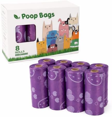 BPI Certified Compostable Dog Poop Bags 120 Count, Extra Thick Leak-Proof Pet Waste Bags, ASTM D6400 Biodegradable, 9 x 13 Inches for Small & Large Dogs by Paviro