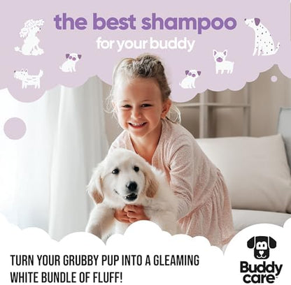 White Dog Shampoo by Buddycare | Brightening and Whitening Shampoo for Dogs | Deep Cleansing, Fresh Scented | with Aloe Vera and Pro Vitamin B5 (50.72oz) - Image 7