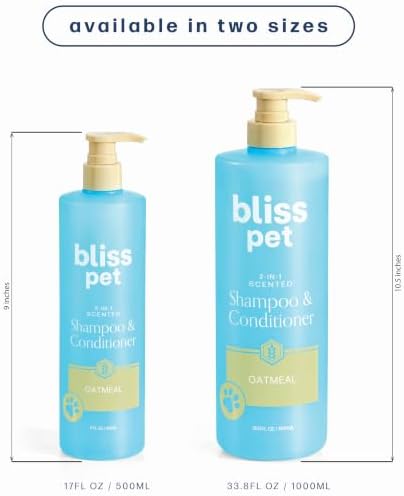 Bliss Pet Oatmeal Dog Shampoo Conditioner and Detangler, 33.8 Fl Oz - Image 5