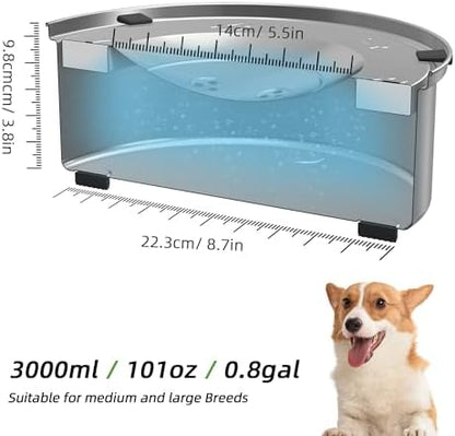 nicelock 3L/0.8 Gallon Dog Water Bowl No Spill, Stainless Steel No Spill Water Bowl for Dogs, Slow Water Dog Bowl, No Splash Dog Water Bowls - Image 5