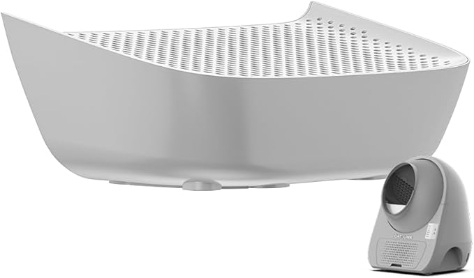 CATLINK Ramp, Compatible with Prox Self Cleaning Cat Litter Box, Easy Entry for Elder Cats, Kitten and Cats with Limited Mobility, Traps Mess from Box and Paws, Grey