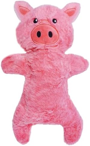 Mihachi No Stuffing Crinkle Dog Toys,2-in-1 Holds Water Bottles-Cruncher with Puncture Resistant Squeaker, Dog Squeak Toys Plush Dogs Chew Toy for Small Medium Large Breed Chewer, Pig by Mihachi