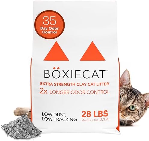 Boxie Extra Strength Clumping Cat Litter Multi Cat 35 Day Odor Control 28lb by Boxiecat