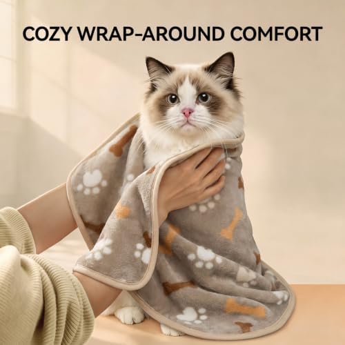 LINENLUX Dog Blankets 3-Pack, Super Soft Fluffy Fleece Pet Throw Warm - Image 6