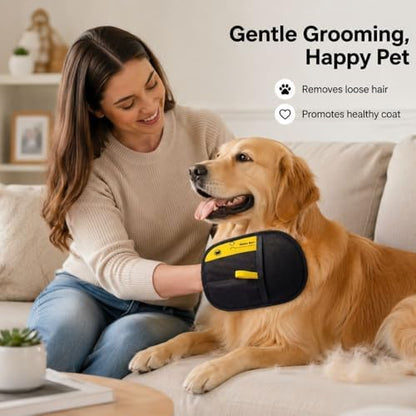 Pet Hair Removal Gloves for Dogs & Cats Reusable Electrostatic Grooming Mitt, Deshedding Tool for Furniture, Carpet, Couch & Clothes Gentle Massage & Easy Cleaning (Pack of 2) - Image 4