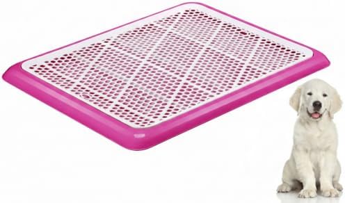Mifoci Dog Pee Pad Holder Potty Tray Portable Dog Litter Box Toilet Training for Indoor Outdoor Small Medium Large Pet Puppy(Pink,25.59 x 18.9 Inches,2 Pcs) by Mifoci