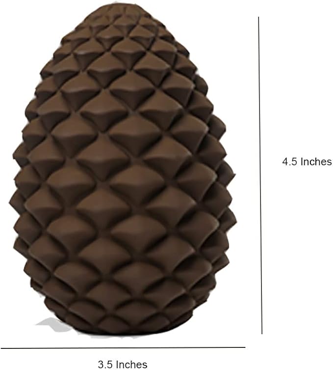 Mewajump Heavy Duty Pinecone Durable Natural Rubber Dental Teeth Cleaning Dog Feeder Chew Toy for Large and Medium Dogs- Insert Food or Treats Inside!