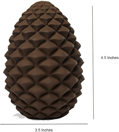 Mewajump Heavy Duty Pinecone Durable Natural Rubber Dental Teeth Cleaning Dog Feeder Chew Toy for Large and Medium Dogs- Insert Food or Treats Inside!